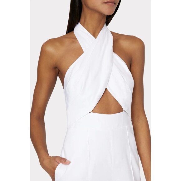 Milly Eda Linen Jumpsuit in White 2 New Womens Dressy Outfit - Picture 11 of 12